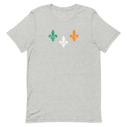 St. Patrick's Day New Orleans Three Fleurs Unisex T-Shirt, Nola Republic T-Shirt Co.