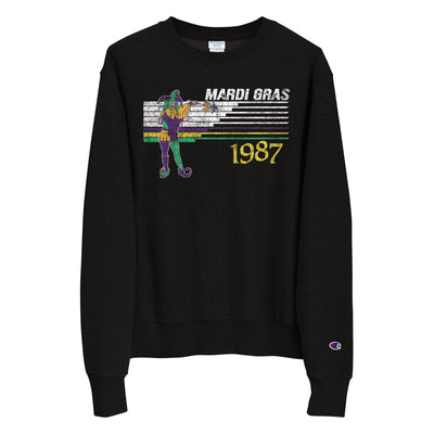 Retro Mardi Gras Jester 1987 Champion® Sweatshirt