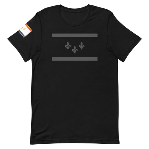 New Orleans Matte Black Flag Unisex T-Shirt