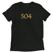 504 Black & Gold Football Unisex Tri-blend T-Shirt