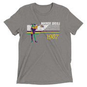 Retro Mardi Gras Jester 1987 Unisex Tri-blend T-Shirt