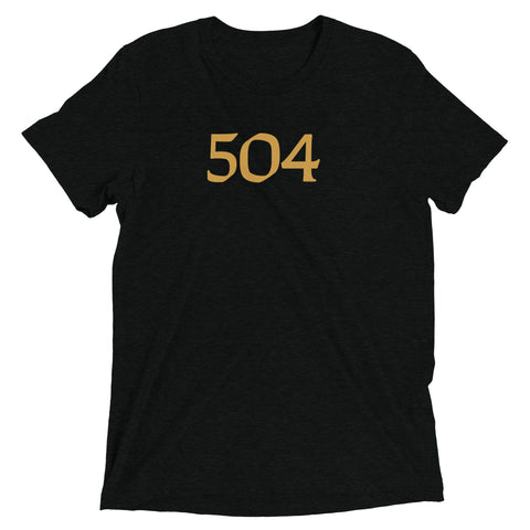 504 Black &amp; Gold Football Unisex Tri-blend T-Shirt