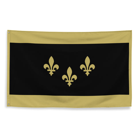 NOLA Flag Black & Gold Flag - NOLA REPUBLIC T-SHIRT CO.