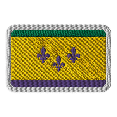 New Orleans Flag / Mardi Gras Embroidered Patch