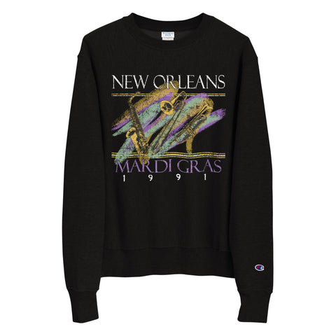 Retro New Orleans Mardi Gras 1991 Unisex Champion Sweatshirt