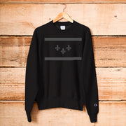 NOLA Flag Matte Black Champion® Sweatshirt