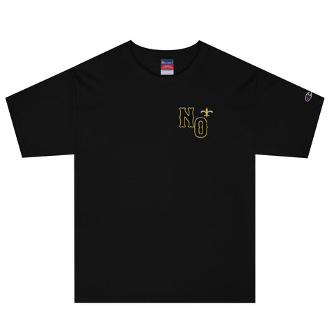 N.O. Black & Gold Men's Champion® T-Shirt - NOLA REPUBLIC T-SHIRT CO.