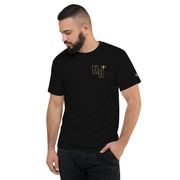 N.O. Black & Gold Men's Champion® T-Shirt - NOLA REPUBLIC T-SHIRT CO.