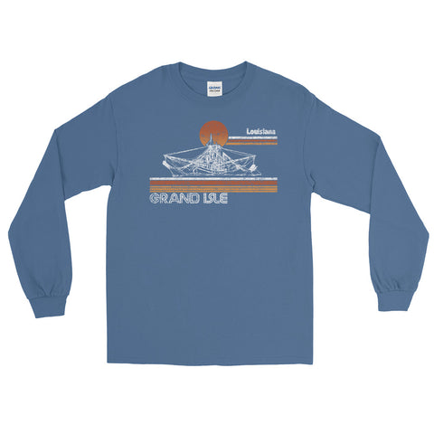 Grand Isle Shrimper Men’s Long Sleeve Shirt - NOLA REPUBLIC T-SHIRT CO.