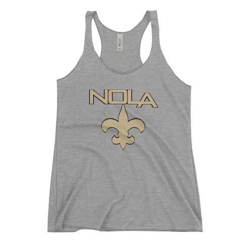 New Orleans Black & Gold Women's Tank Top - NOLA T-shirt, New Orleans T-shirt