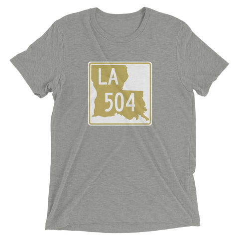 LA 504 Tri-blend T-shirt - NOLA T-shirt, New Orleans T-shirt