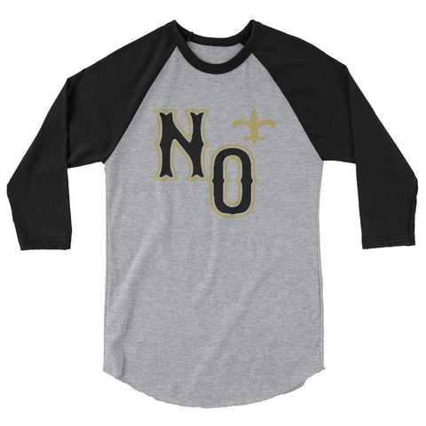 N.O. New Orleans 3/4 Sleeve Unisex T-Shirt - NOLA T-shirt, New Orleans T-shirt