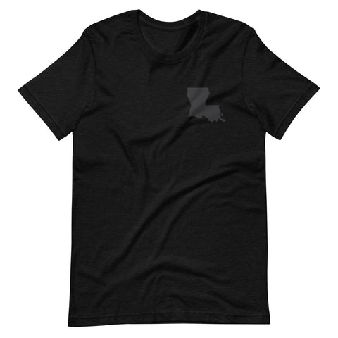 LOUISIANA Matte Black Unisex T-Shirt - NOLA T-shirt, New Orleans T-shirt