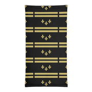 New Orleans Flag Black-Gold Stencil Neck and Face Mask Gaiter - NOLA T-shirt, New Orleans T-shirt