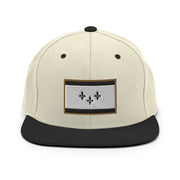 Black & Gold Flag Snapback Hat - NOLA T-shirt, New Orleans T-shirt