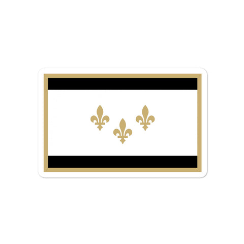 New Orleans Black & Gold Flag Sticker - NOLA T-shirt, New Orleans T-shirt