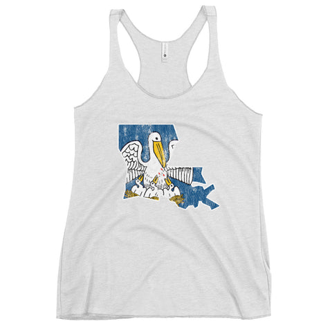 Pelican State of Mind Women's Racerback Tank - NOLA T-shirt, New Orleans T-shirt
