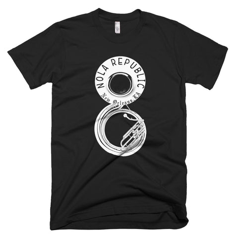 NOLA REPUBLIC Brass Band Tuba Unisex T-Shirt - NOLA T-shirt, New Orleans T-shirt