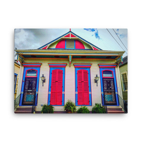 Bywater Pink Passion Four Bay Canvas - NOLA T-shirt, New Orleans T-shirt