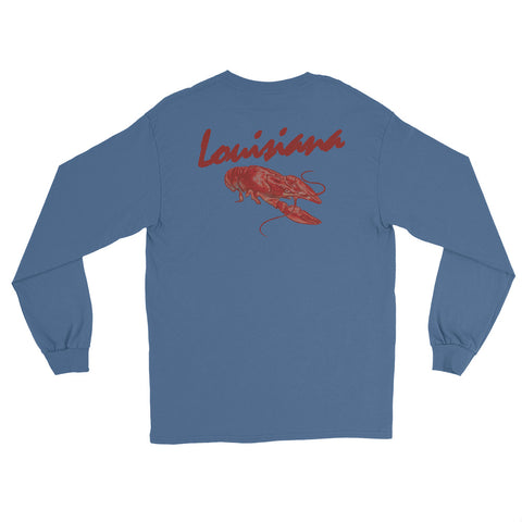 Louisiana Crawfish Season Long Sleeve T-Shirt - NOLA T-shirt, New Orleans T-shirt