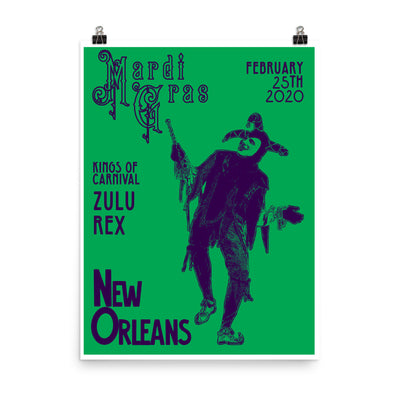 Mardi Gras 2020 New Orleans Jester Poster - NOLA T-shirt, New Orleans T-shirt