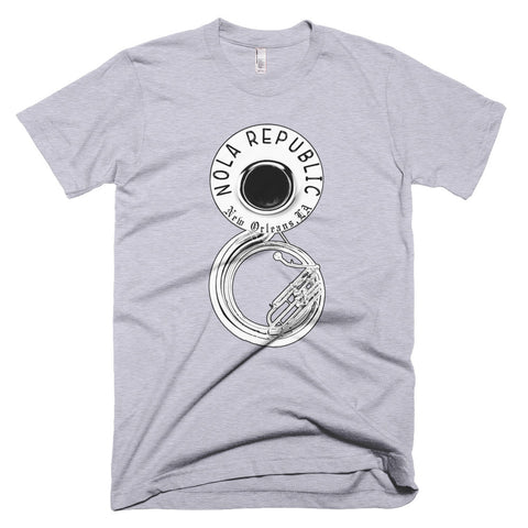 NOLA REPUBLIC Brass Band Tuba Unisex T-Shirt - NOLA T-shirt, New Orleans T-shirt