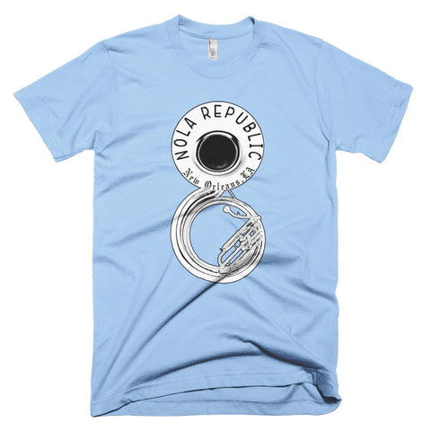 NOLA REPUBLIC Brass Band Tuba Unisex T-Shirt - NOLA T-shirt, New Orleans T-shirt