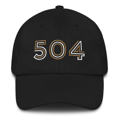 504 Black & Gold Chino Hat - NOLA T-shirt, New Orleans T-shirt