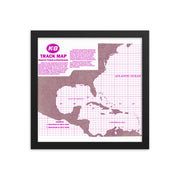 K&B Hurricane Tracker Map Framed Poster