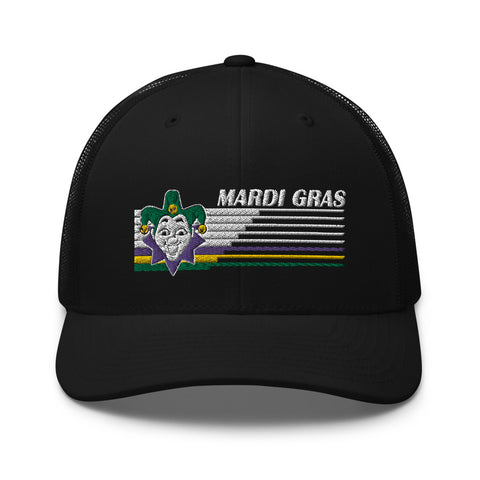 Retro Mardi Gras Jester Trucker Hat - NOLA REPUBLIC T-SHIRT CO.