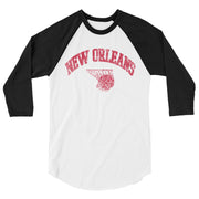 Vintage New Orleans Basketball 3/4 Sleeve Raglan Shirt - NOLA T-shirt, New Orleans T-shirt
