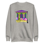 Porch Pardi Gras House Float #1 Unisex Fleece Sweatshirt - NOLA T-shirt, New Orleans T-shirt