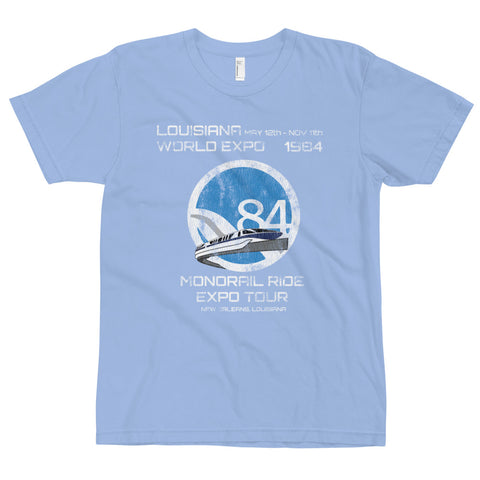 1984 World's Fair Monorail Ride Unisex T-Shirt - NOLA REPUBLIC T-SHIRT CO.