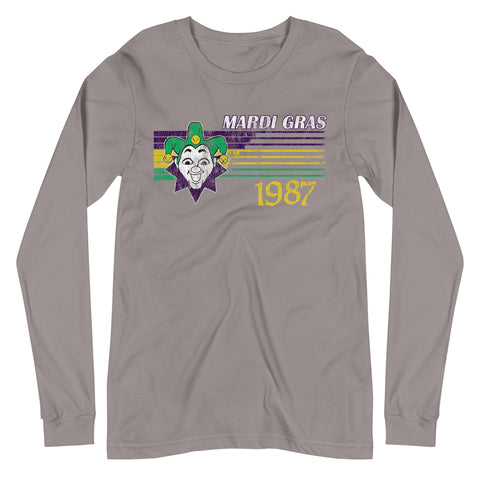 Retro Mardi Gras 1987 New Orleans Unisex Long Sleeve T-Shirt