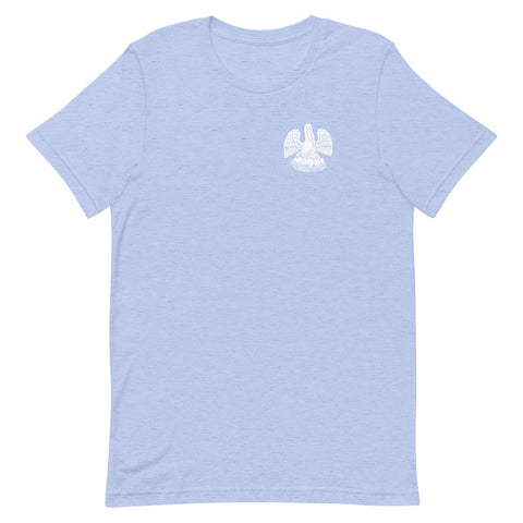 Pélican Blanc Unisex T-Shirt - NOLA REPUBLIC T-SHIRT CO.