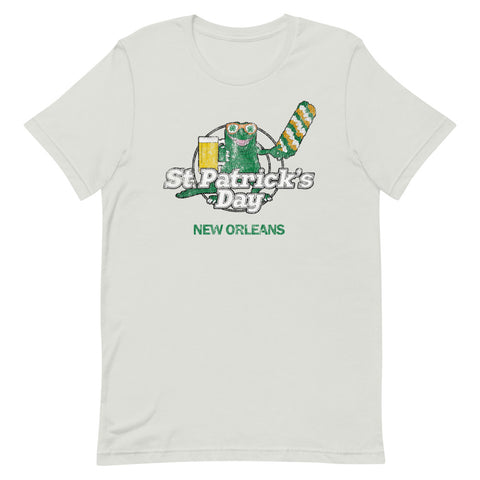 Vintage New Orleans St. Patrick's Day Gator Unisex T-Shirt - NOLA REPUBLIC T-SHIRT CO.