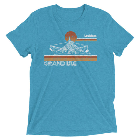 Grand Isle Shrimper Unisex Tri-blend T-Shirt - NOLA REPUBLIC T-SHIRT CO.