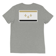 Black & Gold NOLA Flag Tri-blend T-Shirt - NOLA REPUBLIC T-SHIRT CO.