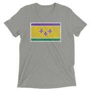 Vintage NOLA Mardi Gras Flag Unisex Tri-blend T-Shirt - NOLA REPUBLIC T-SHIRT CO.
