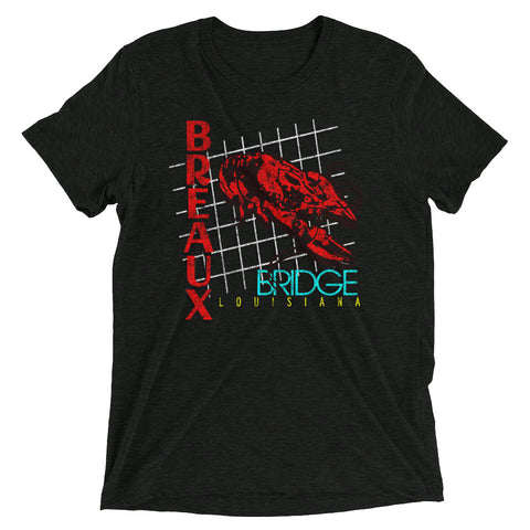 Retro Breaux Bridge Crawfish Capital Unisex Tri-blend T-Shirt - NOLA REPUBLIC T-SHIRT CO.