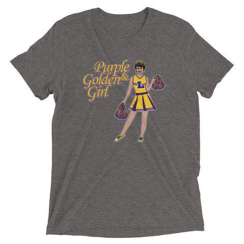 Purple & Golden Girl Unisex Tri-blend T-Shirt - NOLA REPUBLIC T-SHIRT CO.
