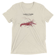 Louisiana Crawfish: Anatomy Unisex Tri-blend T-Shirt - NOLA REPUBLIC T-SHIRT CO.