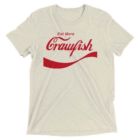 Eat More Crawfish Tri-blend T-Shirt, Nola Republic T-Shirt Co., Coca Cola Crawfish T-Shirt, Coke Crawfish T-Shirt