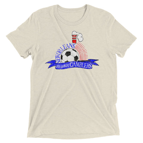 Retro New Orleans Riverboat Gamblers FC 1993 Tri-blend T-Shirt - NOLA REPUBLIC T-SHIRT CO.