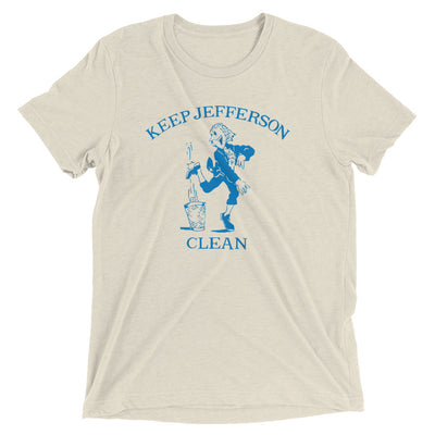 Keep Jefferson Clean Tri-blend T-Shirt - NOLA REPUBLIC T-SHIRT CO.