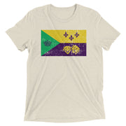 Mardi Gras Acadian Flag Tri-blend Unisex T-Shirt