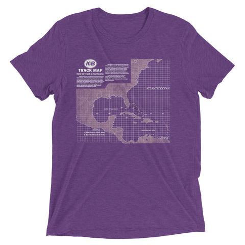 Retro K&B Hurricane Tracker Map Tri-blend T-Shirt - NOLA REPUBLIC T-SHIRT CO.