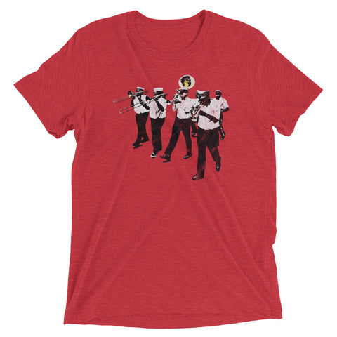 SECOND LINE Season New Orleans Vintage Scrubbed Tri-blend T-Shirt Unisex