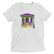 Porch Pardi Gras House Float #1 Unisex Tri-blend T-Shirt - NOLA T-shirt, New Orleans T-shirt