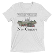 Retro French Quarter Unisex Tri-blend T-Shirt | Nola Republic T-Shirt Co.